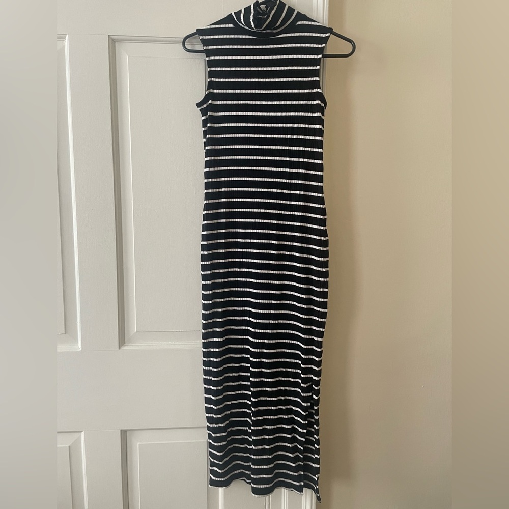 French Connection Black & White Stripe TankTop Dress, size Medium